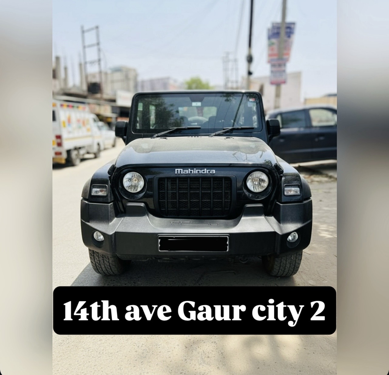 Self Drive Mahindra Thar 2025 4*2 Hardtop Black rental in Delhi NCR